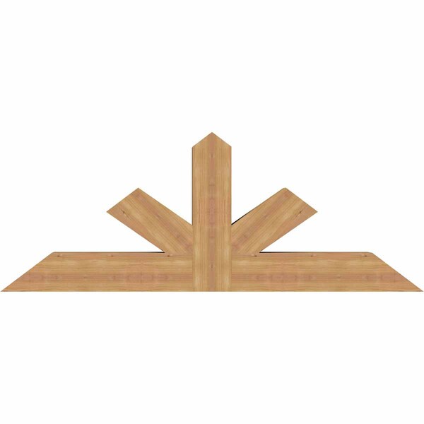 Ekena Millwork Saratoga Smooth Timber Gable Bracket, Western Red Cedar, 60"W x 22"H x 5 1/2"D x 5 1/2"F, 9/12 Pitch GBW060X22X0606SAR00SWR - main